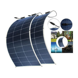 Panneaux solaires flexibles - ETFE/EVA - 100 W - Pack de 2 - Résistants aux intempéries - Idéal camping