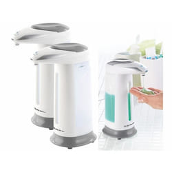 2 distributeurs de savon automatiques avec détecteur de mouvement