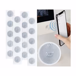 Autocollants NFC compatibles iOS/Android 504 octets - CALLSTEL - Blanc - Usage privé ou professionnel