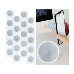 Autocollants NFC compatibles iOS/Android 504 octets - CALLSTEL - Blanc - Usage privé ou professionnel