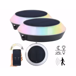 2 Lampes solaires dextérieur connectées avec LED et détecteur de mouvement