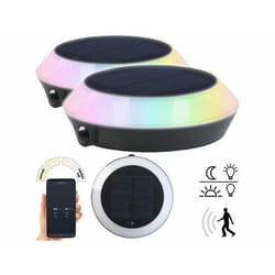 2 Lampes solaires dextérieur connectées avec LED et détecteur de mouvement