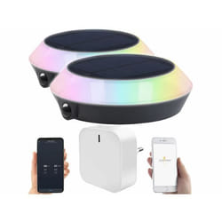 Lampe à LED solaire connectée - Non spécifié - 2 lampes - RVB CCT - Détecteur de mouvement - Solaire