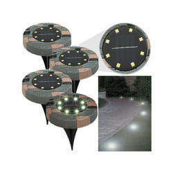 Lampes de sol solaires à LED - LUNARTEC - Contemporain - Blanc - Énergie solaire - 4 ampoules