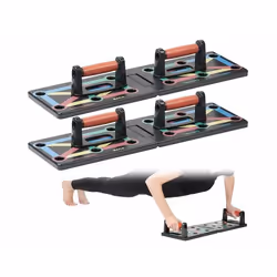 2 supports de musculation pour faire des pompes avec poignées amovibles