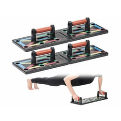 2 supports de musculation pour faire des pompes avec poignées amovibles