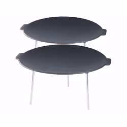2 planchas en fonte pour camping barbecues et pique nique