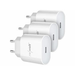 Adaptateur secteur USB-C Quick Charge 3.0 - REVOLT - Lot de 3