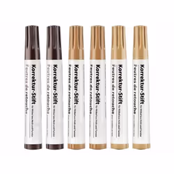 Feutres de retouche pour meubles en bois - AGT - Pack de 6 - 3 couleurs de bois - Réparez facilement vos meubles