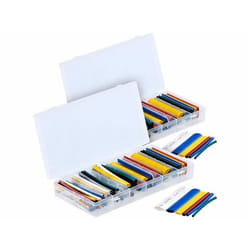 Coffrets de gaines thermorétractables - AGT - 128 pièces - 7 couleurs - 6 tailles - PVC