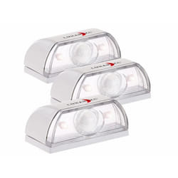 Veilleuse murale à LED - LUNARTEC - Lot de 3 - Détecteur de mouvement - Portée 5 m - Pile