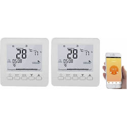 Thermostats connectés - REVOLT - Chauffage au sol - Lot de 2 - Commande vocale - Programmable
