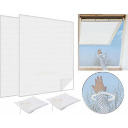 Moustiquaire - INFACTORY - Blanc - Ajustable - Fenêtre de toit - 180 x 150 cm