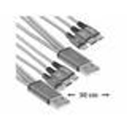 2 câbles de chargement 3 en 1 Micro-USB / USB-C / Lightning - 30 cm