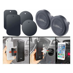 Support pour smartphone - CALLSTEL - Grille de ventilation - 2 pièces - Fixation magnétique - Noir