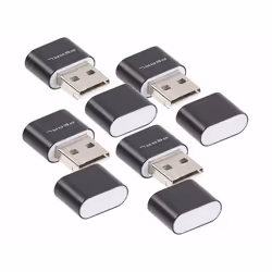 Lecteur de carte Micro SD USB 2.0 - PEARL - Mini format - Compatible PC et iMac - Blanc
