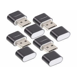Lecteur de carte Micro SD USB 2.0 - PEARL - Mini format - Compatible PC et iMac - Blanc