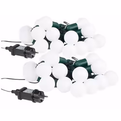 Guirlande lumineuse - LUNARTEC - 20 ampoules LED - Blanc chaud - Intérieur/extérieur - Économie dénergie