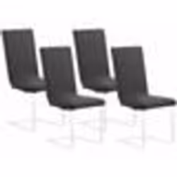 Housses de chaise - Infactory - Lot de 4 - Extensibles - Écologiques - Noir