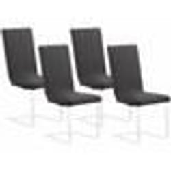 Housses de chaise - Infactory - Lot de 4 - Extensibles - Écologiques - Noir