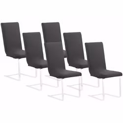 Housses de chaise - Infactory - Lot de 6 - Extensibles - Écologiques - Noires