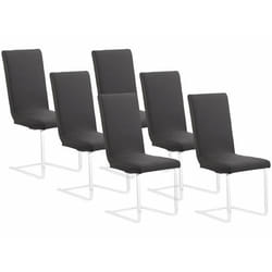 Housses de chaise - Infactory - Lot de 6 - Extensibles - Écologiques - Noires