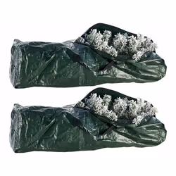Sac de rangement pour sapin de Noël - INFACTORY - 2 poches - Vert - Polyéthylène - 106x315x285cm