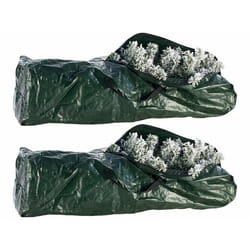 Sac de rangement pour sapin de Noël - INFACTORY - 2 poches - Vert - Polyéthylène - 106x315x285cm