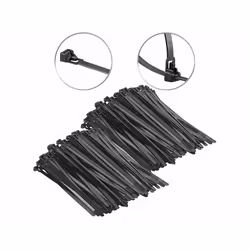 Colliers de serrage réutilisables - AGT - Noir - 200 x 76 mm - Polyamide - Simple