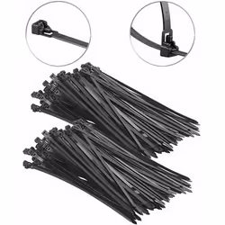 Attache-câbles réutilisables - AGT - Collier à bande perforée - Noir - 300 x 76 mm