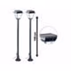 Lampadaire solaire - Lunartec - Hybride - LED - Design vintage - Détecteur de mouvement