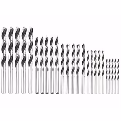 Forets à bois - AGT - Lot de 25 forets de 3 à 8 mm - Longue durée de vie - Inserts en carbure brasé