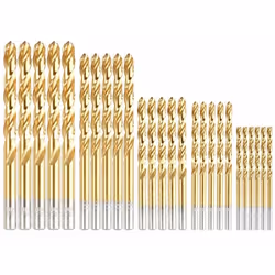 Forets HSS - AGT - 25 forets de 3 à 8 mm - Revêtement titane - Pour métaux et plastiques - Longue durée de vie
