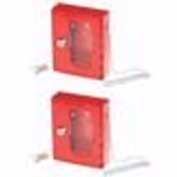 Boîte à clés de secours professionnelle - XCase - Lot de 2 - Rouge - Avec vitre - Marteau durgence