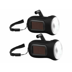 Lampe de poche - PEARL - LTL-15.ds - Solaire - Rechargeable - Noir