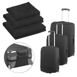 Housses de protection élastiques - XCase - Pack de 3 - Noir - Souple - Lavable en machine