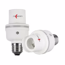 Adaptateurs pour culot dampoule E27 Lunartec avec double détecteur - Pack de 2