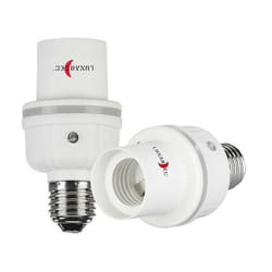 Adaptateurs pour culot dampoule E27 Lunartec avec double détecteur - Pack de 2