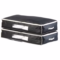 Housse de rangement - Noname - 2 pièces - 86 L - Noir - Toile intissée - 100x48x18 cm