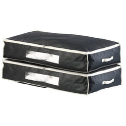 Housse de rangement - Noname - 2 pièces - 86 L - Noir - Toile intissée - 100x48x18 cm