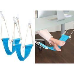 Hamac pour pieds - PEARL - 2 hamacs - Bleu - Repose-pieds pratique - Suspension facile