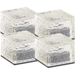 Pavé solaire à LED - LUNARTEC - Pack de 4 - RVB - Energie solaire - Extérieur
