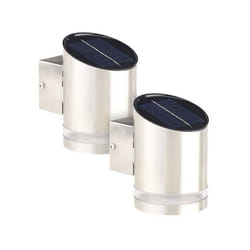 Applique solaire à LED en acier inoxydable - x2 - Lunartec