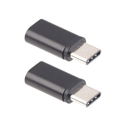 Adaptateur Micro USB vers USB Type C - Pearl - Noir - Convertit Micro USB en USB C - Compatible Smartphones