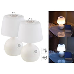 Lampe de bureau - LUNARTEC - Modèle sans fil - LED - Détecteur de mouvement - Blanc