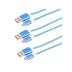 Câble USB Micro-USB - Callstel - 1 m - Flexible - Enfichable des deux côtés - Coton