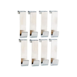 Crochets sur porte - INFACTORY - Lot de 4 - Acier inoxydable - 75 mm - Pratique pour rangement