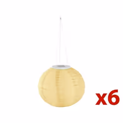 Lampion solaire à LED - LUNARTEC - Ø 30 cm - Blanc chaud - Energie solaire - Extérieur