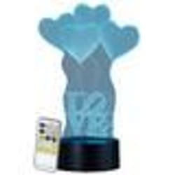 Socle lumineux décoratif à LED LS-7.3D - Motif Love - Lunartec - 7 couleurs - Plastique - Résine