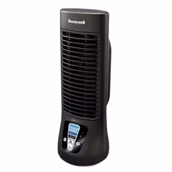 Honeywell HTF210BE, Ventilateur vertical domestique, Noir, Sol, 46 dB, 33 m³/h, Boutons